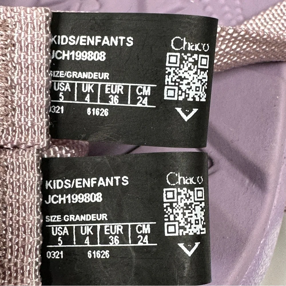 Chaco ZX 1 EcoTread Kids US Size 5 Hiking Sports Sandals Purple